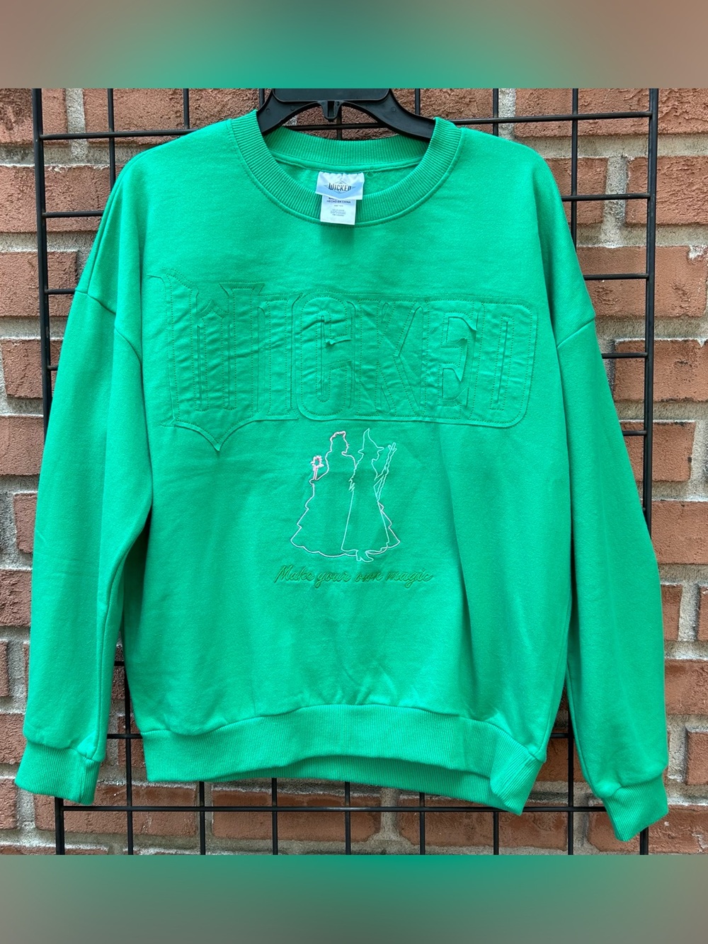 Wicked Green Embroidered Crewneck Sweatshirt